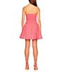 Color:Knockout Pink - Image 2 - Poplin Strapless Fit and Flare Mini Dress