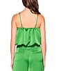 Susana Monaco Satin Bubble String Square Neck Sleeveless Coordinating Top - Image 2