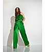 Susana Monaco Satin Bubble String Square Neck Sleeveless Coordinating Top - Image 6