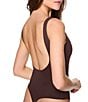 Susana Monaco Signature Stretch Knit Low Open Back Tank Bodysuit, Color:Java - Image 4