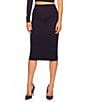 Color:Midnight - Image 1 - Signature Stretch Knit Slim High Waisted Pencil Skirt