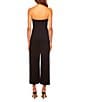 Susana Monaco Signature Stretch Strapless Flare Hem Cropped Jumpsuit, Color:Black - Image 2
