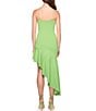 Susana Monaco Square Neckline Sleeveless Asymetric Ruffle Hem Midi Dress, Color:Palm - Image 2