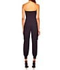 Color:Midnight - Image 2 - Strapless Tube Cargo Jumpsuit