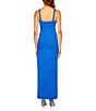Color:Cobalt - Image 2 - V-Neck Sleeveless Side Cut Out Dress