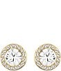 Color:Gold - Image 1 - Angelic Crystal Stud Pierced Earrings