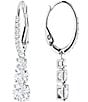 Color:Crystal - Image 2 - Attract Trilogy Round Crystal Drop Earrings