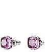 Color:February - Image 3 - Birthstone Stud Crystal Earrings