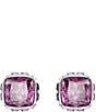 Color:February - Image 1 - Birthstone Stud Crystal Earrings