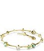 Swarovski Constella Mixed Cut Bangle Bracelet, Color:Gold - Image 4