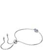 Color:Silver/Blue - Image 4 - Constella Oval Cut Adjustable Slider Crystal Bracelet