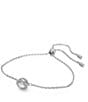 Color:Silver - Image 2 - Constella Round Cut Adjustable Slider Bracelet