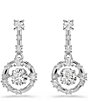 Swarovski Constella Round Cut Dancing Stone Drop Earrings - Image 1