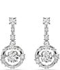 Swarovski Constella Round Cut Dancing Stone Drop Earrings - Image 1