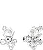 Swarovski Constella Round Crystal Stud Earrings, Color:Silver - Image 3