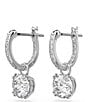 Color:Silver - Image 2 - Constella Round Drop Earrings
