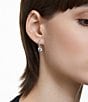 Color:Silver - Image 4 - Constella Round Drop Earrings