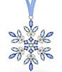 Swarovski Crystal Gema Holiday Snowflake Ornament, Color:Blue - Image 1