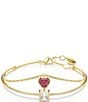 Swarovski Crystal Heart Shaped Chroma Bangle Bracelet, Color:No color - Image 1