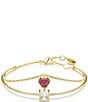 Color:No color - Image 1 - Crystal Heart Shaped Chroma Bangle Bracelet