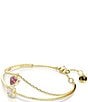Swarovski Crystal Heart Shaped Chroma Bangle Bracelet, Color:No color - Image 2
