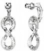 Color:Silver - Image 4 - Crystal Hyperbola Infinity Silver Drop Earrings