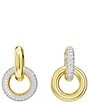 Swarovski Dextera Interlocking Crystal Hoop Orbital Earrings, Color:Gold - Image 2