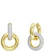 Swarovski Dextera Interlocking Crystal Hoop Orbital Earrings, Color:Gold - Image 4