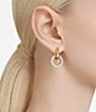 Swarovski Dextera Interlocking Crystal Hoop Orbital Earrings, Color:Gold - Image 5