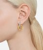 Swarovski Dextera Interlocking Crystal Hoop Orbital Earrings, Color:Gold - Image 6