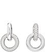 Swarovski Dextera Interlocking Crystal Puffy Hoop Orbital Earrings - Image 2