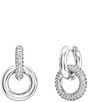Swarovski Dextera Interlocking Crystal Puffy Hoop Orbital Earrings - Image 4