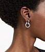 Swarovski Dextera Interlocking Crystal Puffy Hoop Orbital Earrings - Image 6