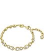 Color:Gold - Image 2 - Dextera Mixed Cut Crystal Adjustable Bracelet