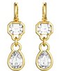 Color:Gold - Image 2 - Dextera Mixed Cut Crystal Drop Earrings
