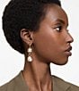 Color:Gold - Image 5 - Dextera Mixed Cut Crystal Drop Earrings
