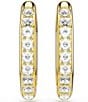 Swarovski Dextera Octagonal Hoop Earrings, Color:Gold - Image 3