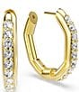 Swarovski Dextera Octagonal Hoop Earrings, Color:Gold - Image 4
