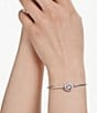 Swarovski Dextera Round Cut Adjustable Bangle Bracelet, Color:Silver - Image 4
