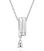 Color:Silver - Image 1 - Dextera Crystal Short Pendant Necklace