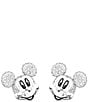 Color:Silver - Image 1 - Disney© Mickey Mouse Crystal Stud Earrings