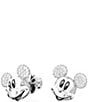 Color:Silver - Image 2 - Disney© Mickey Mouse Crystal Stud Earrings