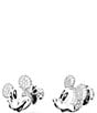 Color:Silver - Image 3 - Disney© Mickey Mouse Crystal Stud Earrings
