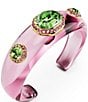 Swarovski Dulcis Multicolored Mixed Cut Pink Cuff Bracelet, Color:Pink/Green - Image 3