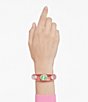 Swarovski Dulcis Multicolored Mixed Cut Pink Cuff Bracelet, Color:Pink/Green - Image 6