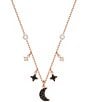 Color:Rose Gold/Multi - Image 1 - Duo Moon Pendant Necklace