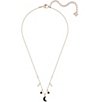 Color:Rose Gold/Multi - Image 2 - Duo Moon Pendant Necklace