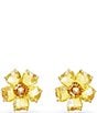 Color:Gold/Yellow - Image 1 - Florere Yellow Flower Crystal Stud Earrings