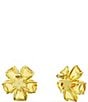 Color:Gold/Yellow - Image 4 - Florere Yellow Flower Crystal Stud Earrings