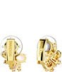 Color:Gold/Pink - Image 2 - Gema Crystal Mixed Cut Clip Earrings